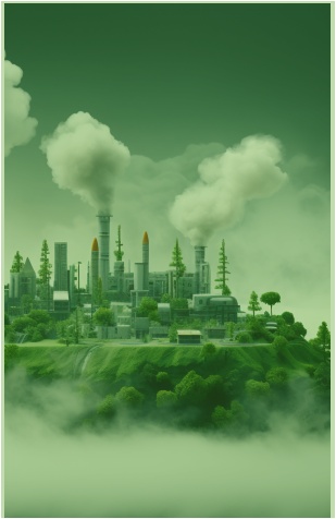 image d'une ville polluant
